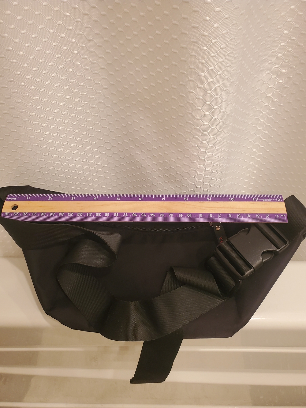 Prada Black Nylon Belt Bag with Red Logo Trim - Picture 5 of 7